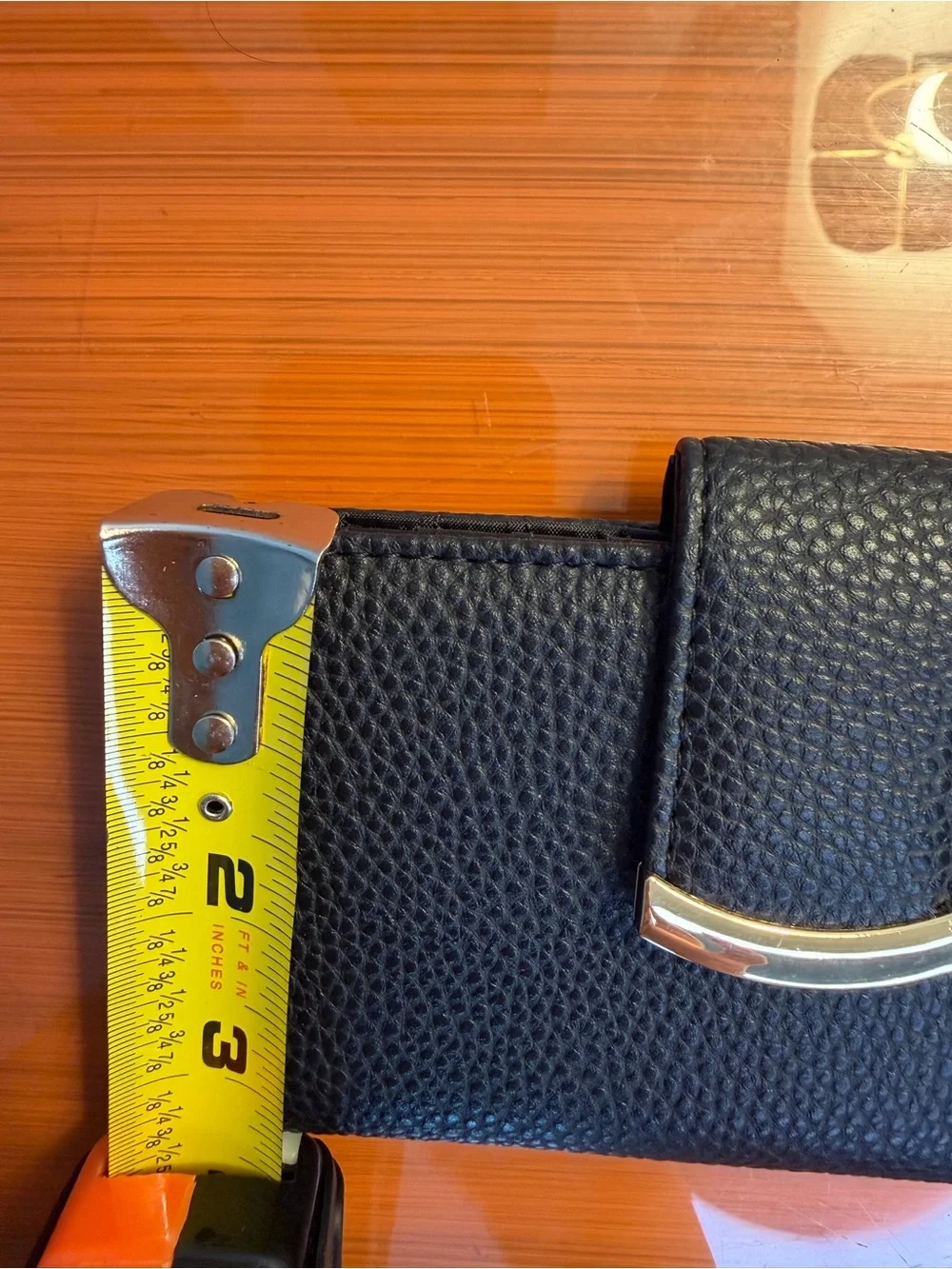 Black Slim Wallet Gold-Tone Hardware New With Tags